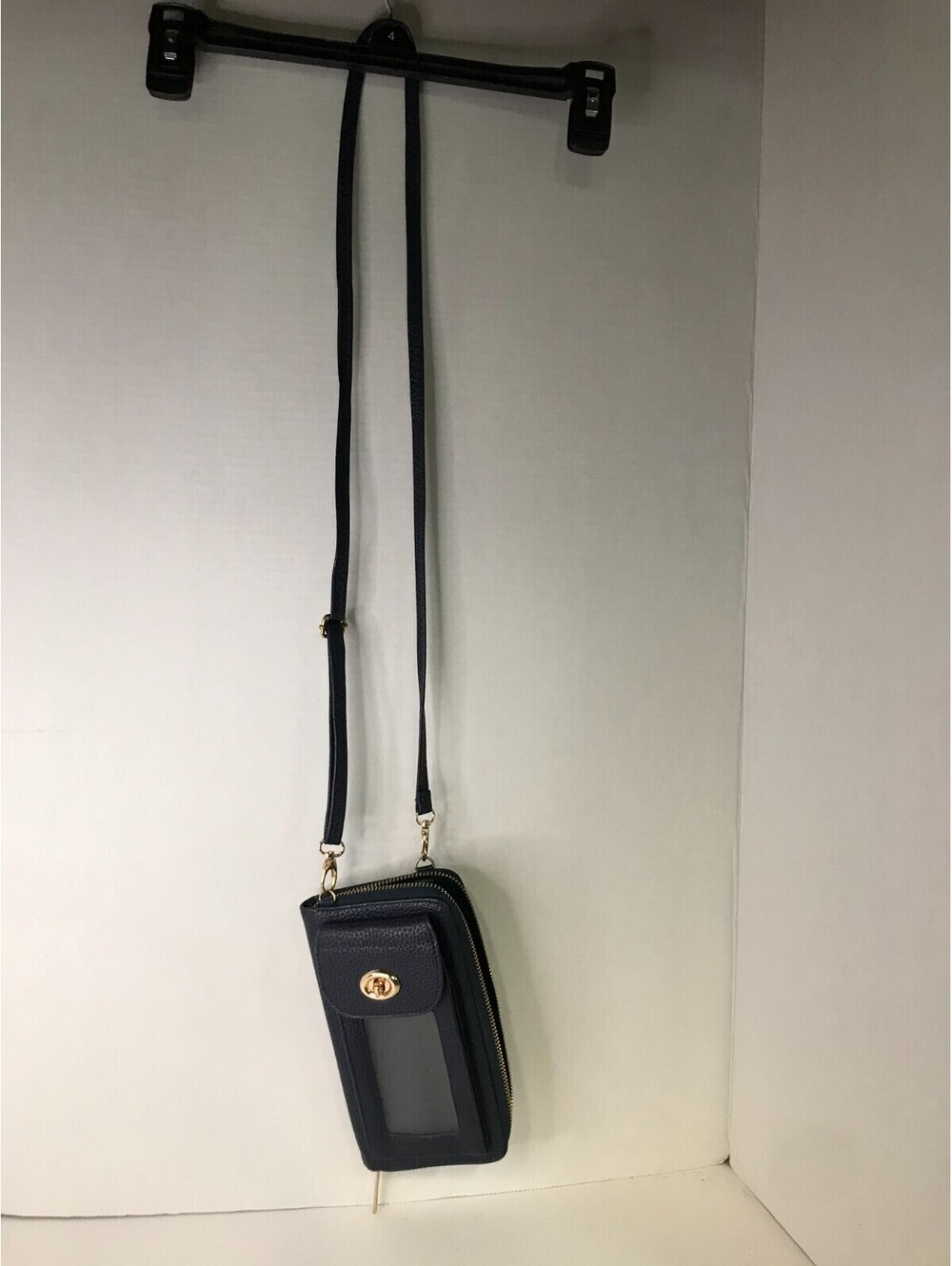 Navy Blue cross body bag with phone holder